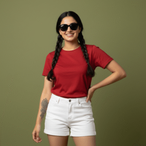 Cotton Half Sleeve Non-biowash T-shirt