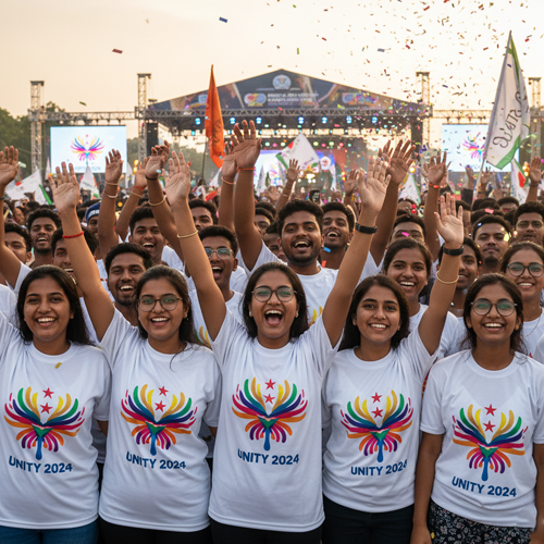 Light Nokia Half Sleeve Round Neck T-Shirt