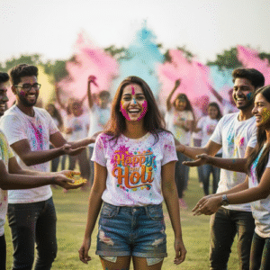 Plain Polyester Half Sleeve Round Neck T-shirt